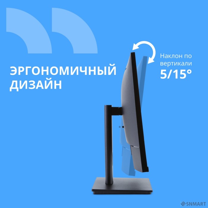 CBR LCD Монитор 23.8" MF-241A безрамочный, IPS, FHD 1920x1080, 100Гц, 1*VGA, 1*HDMI, внутренний БП, FreeSync, черный, кабель 1*HDMI 1.5м в комплекте [LCD-MF241A-OPC]