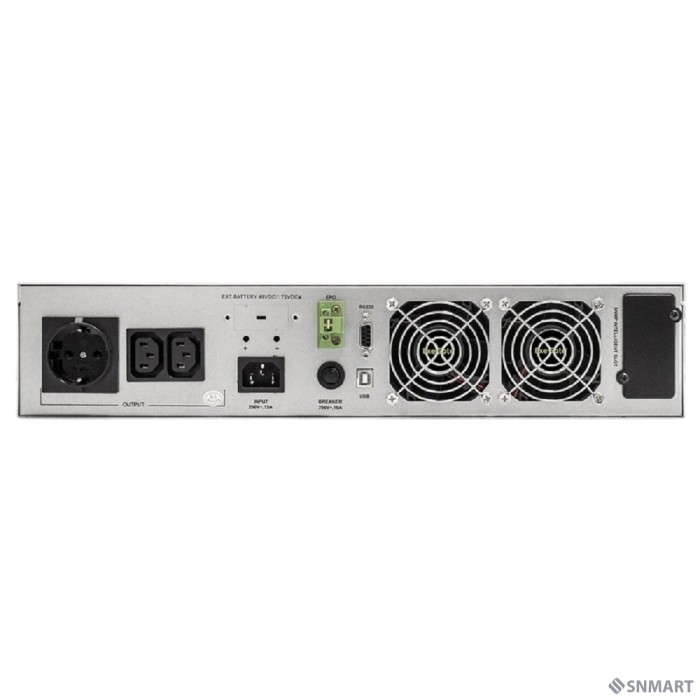 Exegate EX293049RUS ИБП On-line ExeGate PowerExpert ULS-2000.LCD.AVR.1SH.2C13.USB.RS232.SNMP.2U <2000VA/2000W, On-Line, PF=1, LCD, 1*Schuko+2*C13, RS232, USB, SNMP-slot, Rackmount 2U/Tower, металличес