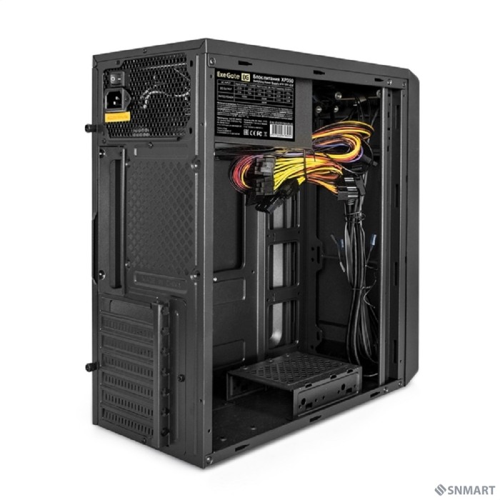 Exegate EX287372RUS Корпус Miditower ExeGate XP-332UC-XP350 (ATX, XP350 с вент. 12см, 2*USB3.0+1*TypeC, аудио, черный)