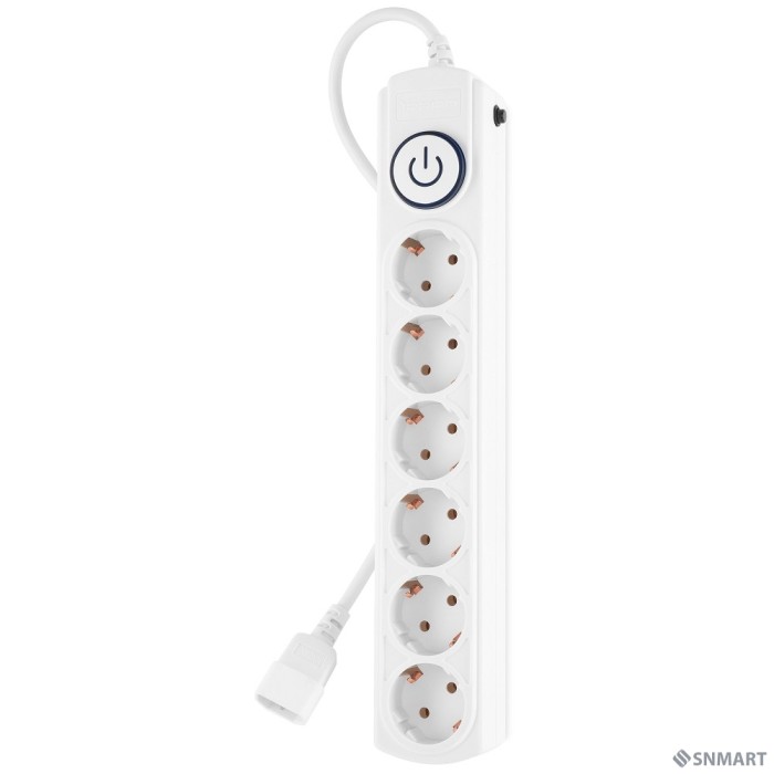 Ippon Сетевой фильтр BK-6-UPS-1.8-10-W, 1.8м, белый