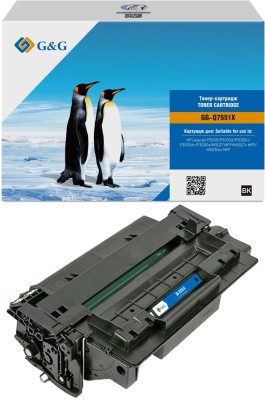 Картридж лазерный G&amp;G GG-Q7551X черный (13000стр.) для HP LJ P3005/M3027 MFP/M3027x MFP/M3035xs MFP