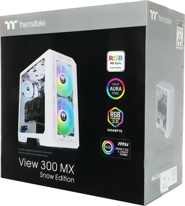 Компьютерный корпус Thermaltake View 300 MX Snow белый без БП ATX
