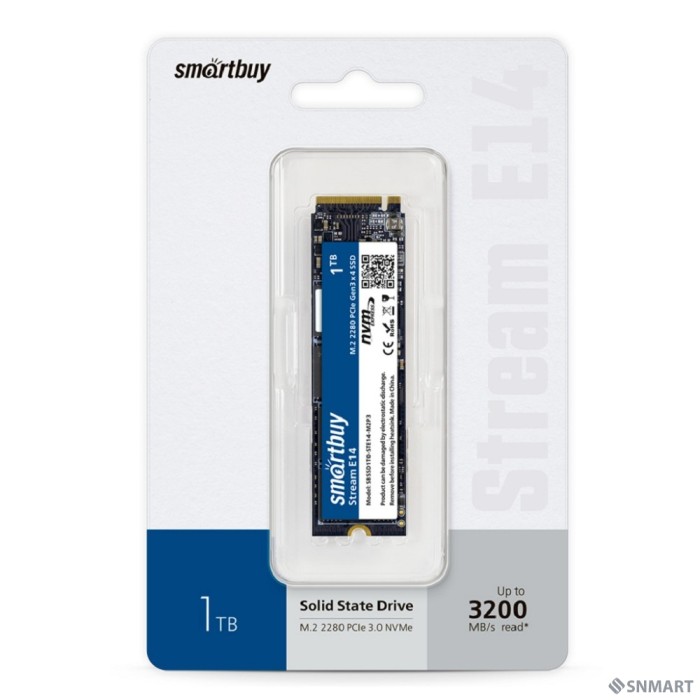 Smartbuy M.2 SSD 1Tb Stream E14 SBSSD512-STE14-M2P3 NVMe PCIe3