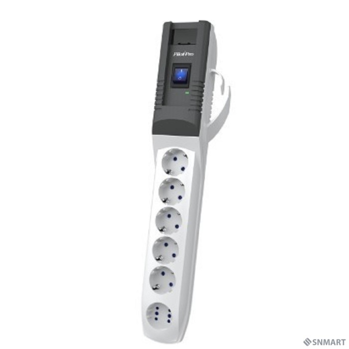 ZIS Сетевой фильтр Pilot - Pro USB [5 с заземлением +1 в формате GP, USB 3A, с разъёмами type A, C] 3м [арт.182]