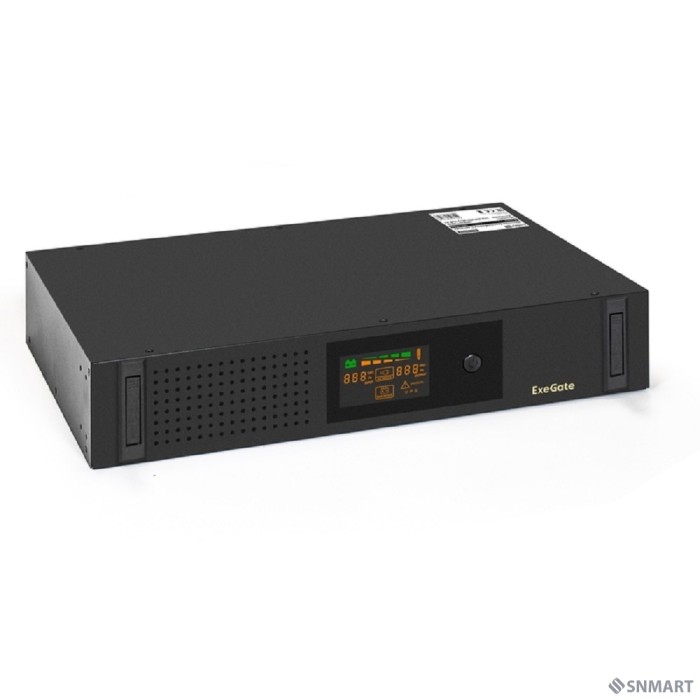 Exegate EX293851RUS ИБП ExeGate ServerRM UNL-2000.LCD.AVR.2SH.3C13.USB.2U <2000VA/1200W, Color LCD, AVR, 2*Schuko+3*C13, USB, 2U, установка в стойку, Black>