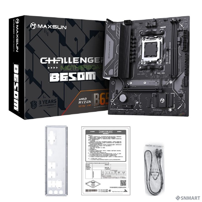 MAXSUN MS-Challenger B650M (Socket AM5, mATX, 2*DDR5, HDMI/DP, 4*SATA3, 1*M.2, 1*PCIEx16/1*PCIEx1, 2*USB2.0, 4*USB 3.2 Gen1, LAN 1*1G, RTL)