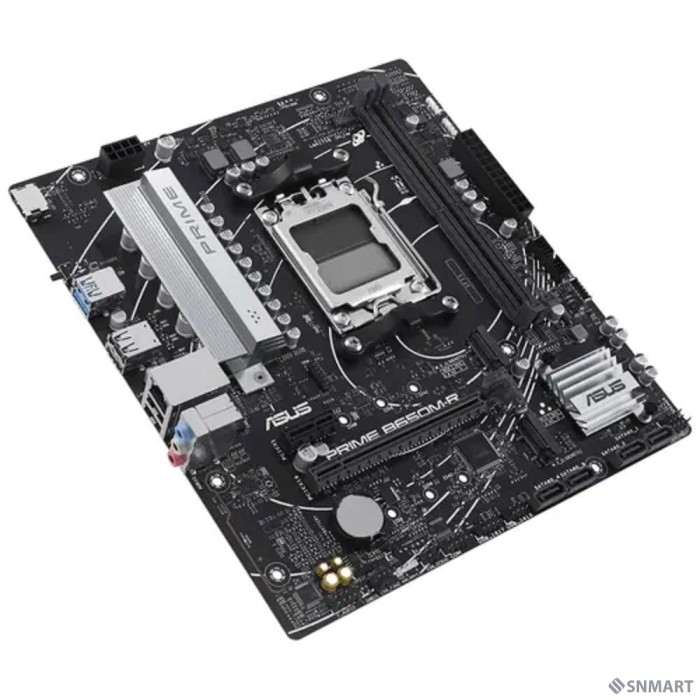 ASUS PRIME B650M-R (Socket AM5, mATX, 2xDDR5(96GB), HDMI 2.1, 1xPCIe 4.0x16/1xPCIe 4.0, 1xLAN (2.5GbE), 4xSATA 6Gb/s, 2xM.2, 2xUSB 3.2, 4xUSB 2.0)