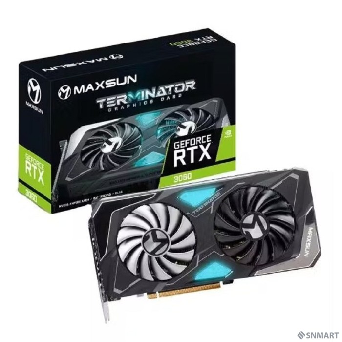 Видеокарта MAXSUN MS-GeForce RTX3060 Terminator 12Gb GDDR6, 192bit, 1320-1777Mhz, 3*DP/1*HDMI2.1, 170W Ret (6940709643716)