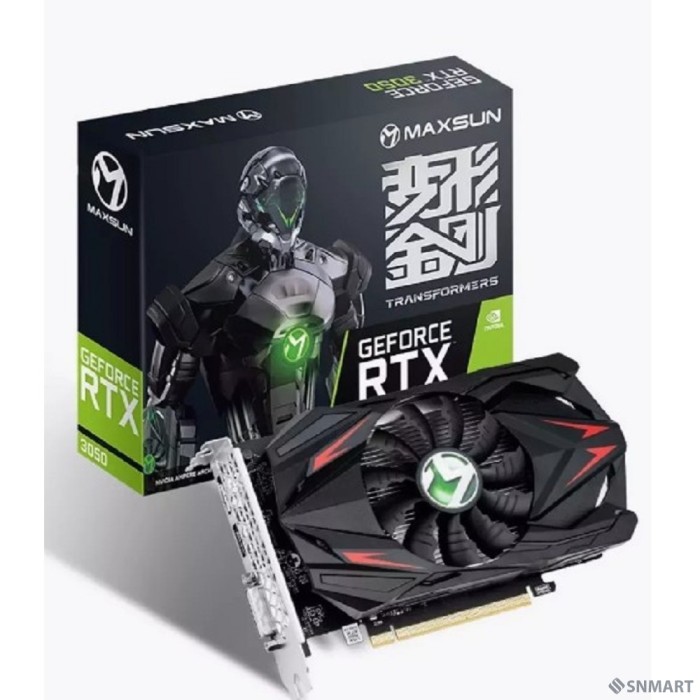 Видеокарта MAXSUN MS-RTX3050 Transformer 6G S0  6Gb GDDR6, 96bit, 1042-1470Mhz, DP/HDMI/DVI (6940709610183) RTL