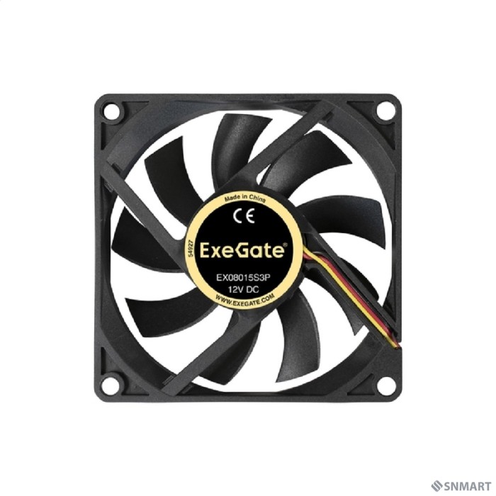 Exegate EX180973RUS Вентилятор ExeGate Mirage-S 80x80x15 подшипник скольжения, 2000 RPM, 23dB, 3pin
