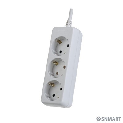 Perfeo Сетевой удлинитель с заземлением &quot;POWERMATE&quot;,PF_A4688 (5,0м, 3 розетки, белый (PF-PE-3/5,0-W))