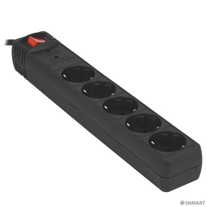 Energenie Сетевой фильтр SPG5-C-15 4.5m 16А. черный (сечение 3*1,5 мм)