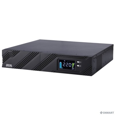 PowerCom Smart King Pro+ SPR-2000 LCD ИБП [Line-Interactive, 2000VA / 1600W, Rack/Tower, 8xC13 + 1xC19, Serial+USB, SmartSlot] (1152577)