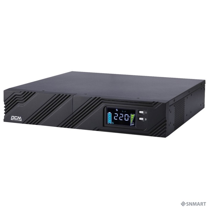 PowerCom Smart King Pro+ SPR-2000 LCD ИБП [Line-Interactive, 2000VA / 1600W, Rack/Tower, 8xC13 + 1xC19, Serial+USB, SmartSlot] (1152577)