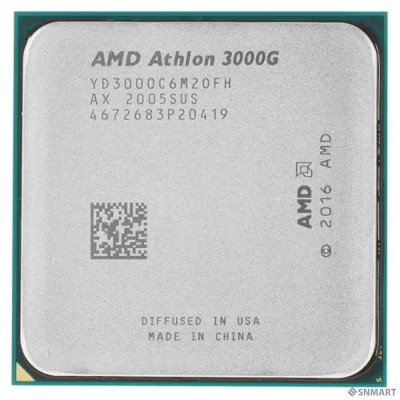 CPU AMD Athlon 3000G OEM  (YD3000C6M2OFH) [3.5GHz, 5MB, 35W, AM4, with Radeon Vega 3 Graphics]