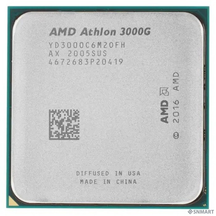 CPU AMD Athlon 3000G OEM  (YD3000C6M2OFH) [3.5GHz, 5MB, 35W, AM4, with Radeon Vega 3 Graphics]