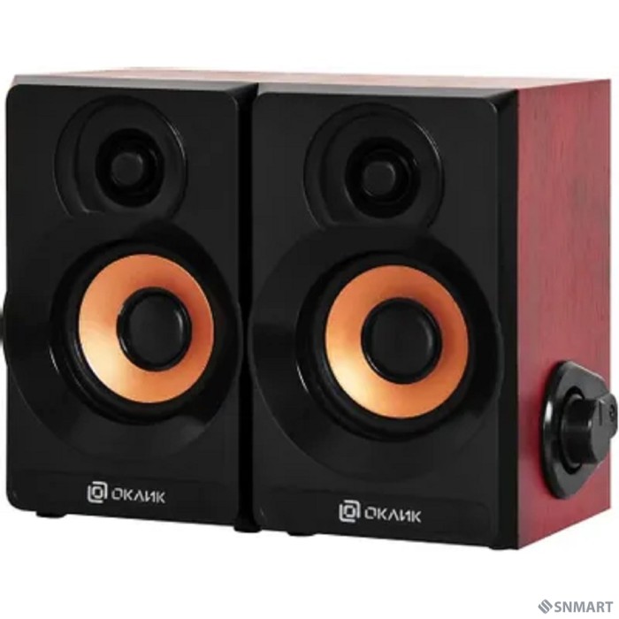 Оклик OK-161 2.0 черный/вишня 6Вт