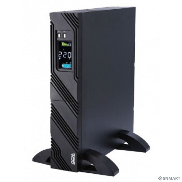 PowerCom Smart King Pro+ SPR-3000 LCD ИБП [ Line-Interactive, 3000VA / 2100W, Rack/Tower, 8xC13 + 1xC19, Serial+USB, SmartSlot] (1152579)