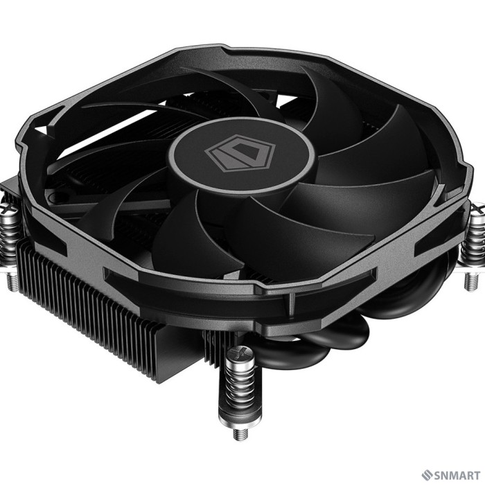 Cooler ID-Cooling IS-30i BLACK LGA1700/1200/115X низкопрофильный высота 30mm (36шт/кор, TDP 100W, PWM, 4 тепл.трубки прямого контакта, FAN 92mm) BOX