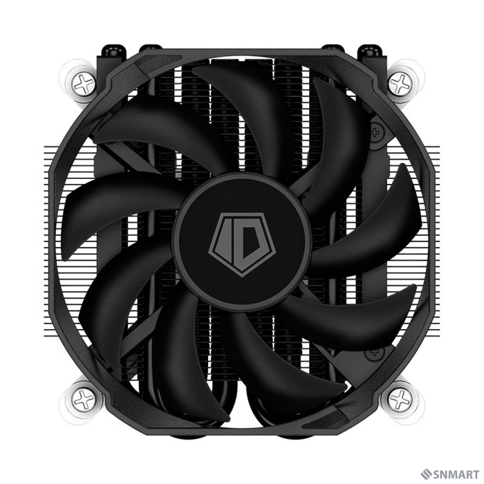 Cooler ID-Cooling IS-30i BLACK LGA1700/1200/115X низкопрофильный высота 30mm (36шт/кор, TDP 100W, PWM, 4 тепл.трубки прямого контакта, FAN 92mm) BOX