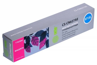Картридж струйный Cactus CS-CN627AE №971XL пурп.пигм. (110мл) для HP DJ Pro X476dw/X576dw/X451dw