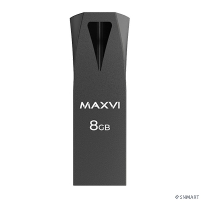 Maxvi USB Drive 8GB MK2 dark grey, монолит, металл, USB 2.0 FD8GBUSB20C10MK2