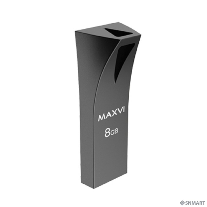 Maxvi USB Drive 8GB MK2 dark grey, монолит, металл, USB 2.0 FD8GBUSB20C10MK2