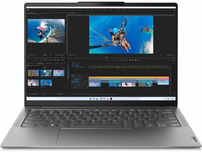 Ультрабук Lenovo Yoga Slim 6 14APU8 Ryzen 7 7840U 16Gb SSD1Tb AMD Radeon 14" IPS 2.2K (2240x1400) Windows 11 Home grey WiFi BT Cam (82X3002URK)