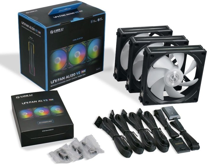 Вентилятор для корпуса Lian-Li Uni Fan ALV2 (G99.12ALV23B.00) 120мм черный