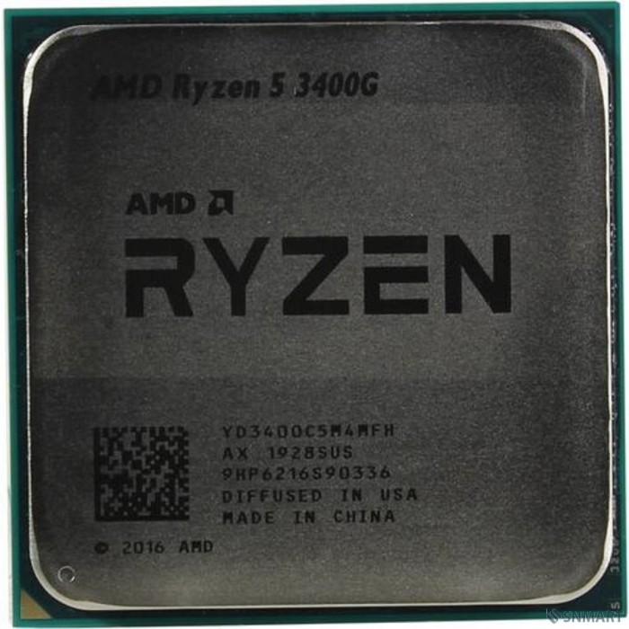 CPU AMD Ryzen 5 3400G OEM (YD3400C5M4MFH) [3.7GHz up to 4.2GHz/4x512Kb+4Mb, 4C/8T, Picasso, 12nm, 65W, Radeon Vega 11 1400MHz, unlocked, AM4]