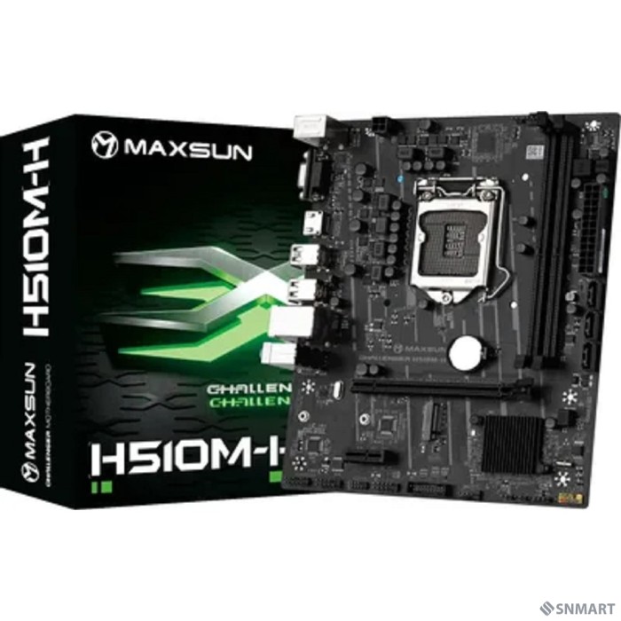 MAXSUN MS-Challenger H510M-H (Socket 1200, mATX, H470, 2*DDR4, VGA/HDMI, 3*SATA3, 1*M.2, 1*PCIEx16/1*PCIEx1, 6*USB 2.0, 2*USB 3.2 Gen1, LAN 1*1G, RTL)