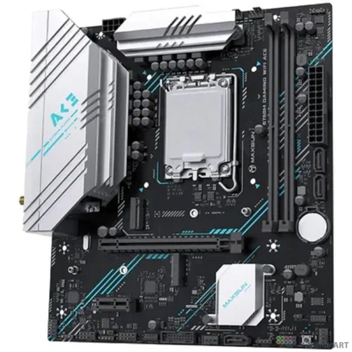 MAXSUN MS-B760M Gaming WIFI ACE (Socket 1700, mATX, 2*DDR5, VGA/HDMI, 3*SATA3, 2*M.2, 1xPCI-E x16 /1xPCI-E x4, 2*USB 2.0, 4*USB 3.2 GEN1, LAN 1*1G,  Bluetooth,  Wi-Fi 802.11ax, RTL)