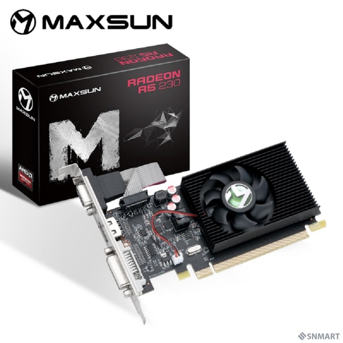 Видеокарта MAXSUN MS-R5 230 Power Hammer SI 2G M0  2Gb GDDR3, 64bit, 625/1066Mhz,  DP/HDMI/DVI, 25W Ret (6940709610824)