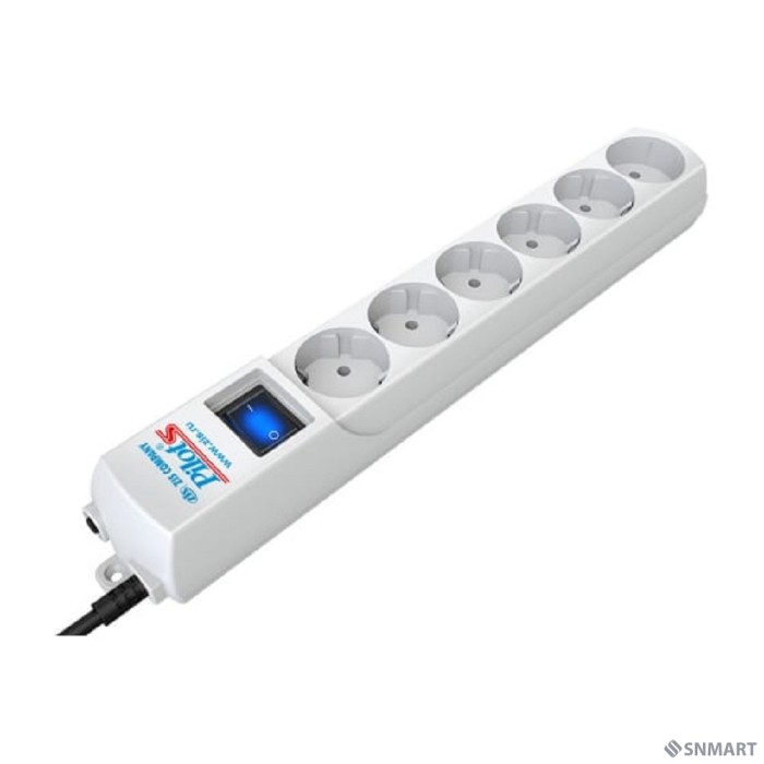 ZIS Сетевой фильтр Pilot - S [5 евро, 1 росс.] 5 м