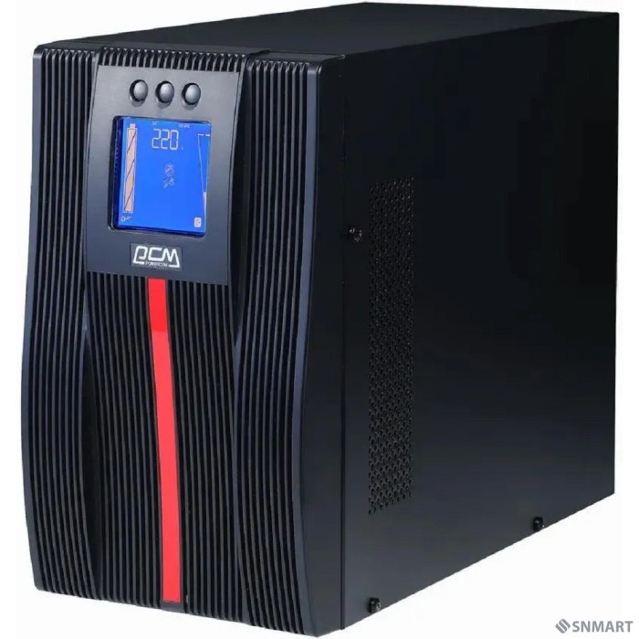 PowerCom Macan MAC-3000 ИБП [On-Line, 3000VA / 3000W, Tower, IEC, LCD, Serial+USB, SNMPslot, подкл. доп. батарей] (1034863)