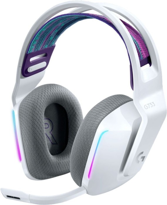 Наушники с микрофоном Logitech G733 Lightspeed белый накладные Radio оголовье (981-000883)