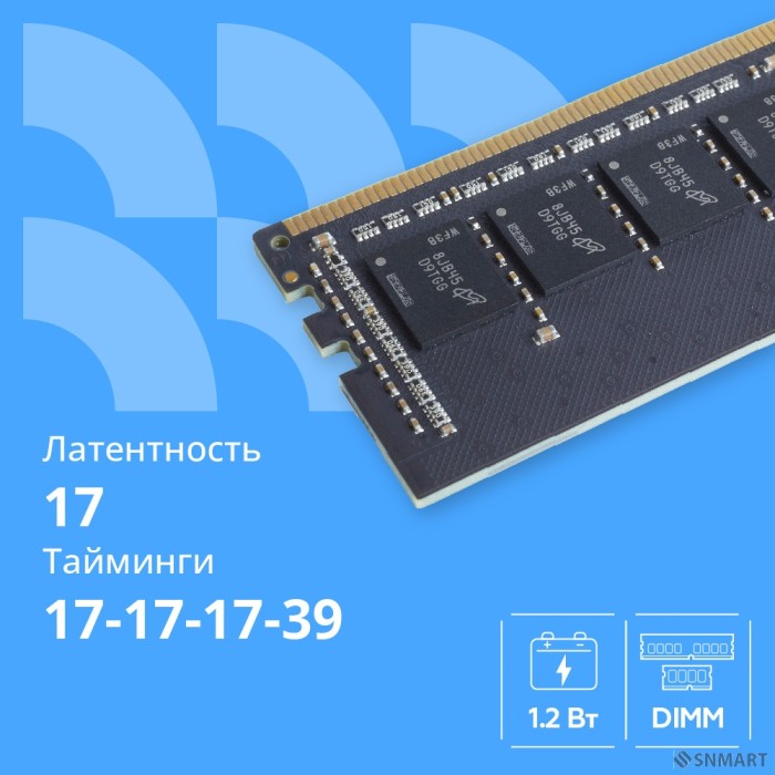 CBR DDR4 DIMM (UDIMM) 4GB CD4-US04G24M17-00S PC4-19200, 2400MHz, CL17, 1.2V, Micron SDRAM, single rank, пожизненная гарантия