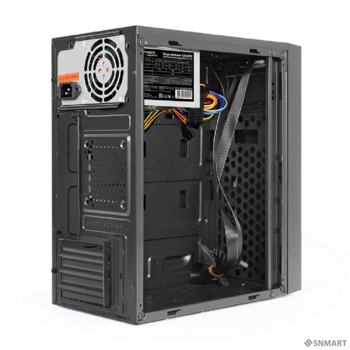 Exegate EX292350RUS Корпус Minitower ExeGate BAA-113-AAA450 (mATX, БП AAA450 с вент. 8см, 2*USB, аудио, черный)