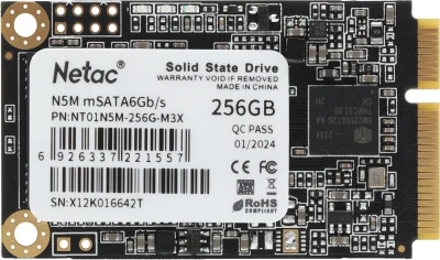 Накопитель SSD Netac 256 ГБ N5M mSATA SATA-III (NT01N5M-256G-M3X)