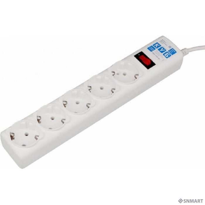 PowerCube Сетевой фильтр 1.9м 5 розеток (SPG-B-6-WHITE), белый