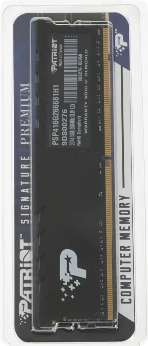Оперативная память DDR4 Patriot Signature Premium 16 ГБ 2666MHz (PSP416G266681H1)