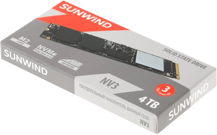 Накопитель SSD SunWind 4 ТБ NV3 M.2 PCIe 3.0 x4 (SWSSD004TN3)