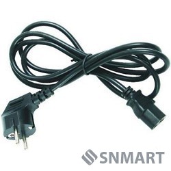 Rexant (11-1131) Шнур сетевой, вилка угловая СЕЕ 7/7(Schuko) - разъем IEC 320 C13, кабель 3x0,75 мм?, длина 1,8 метра (PVC пакет)