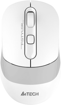 Мышь A4Tech Fstyler FB10CS белый/серый оптическая (2000dpi) silent беспроводная BT/Radio USB (4but)