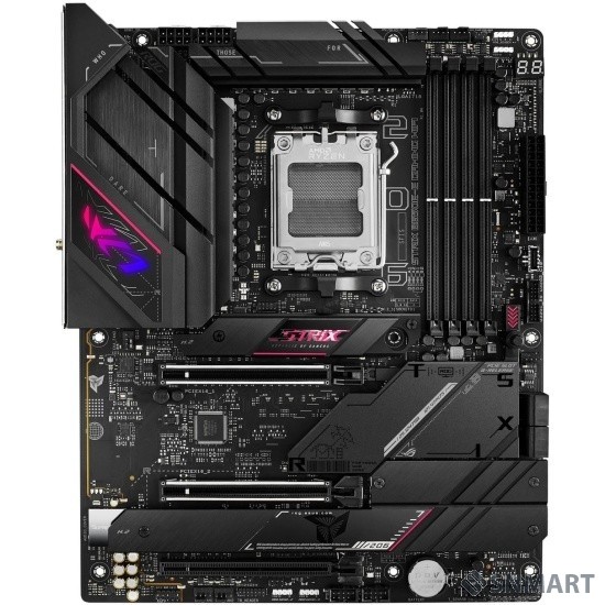 ASUS ROG STRIX B650E-E GAMING WIFI (Socket AM5, ATX, 4xDDR5(128GB), DP/HDMI, 2xPCIe 5.0x16/1xPCIe 4.0x16, 1xLAN (2.5GbE), Wi-Fi 6E, BT, 4xSATA 6Gb/s, 4xM.2, 2xType-C, 6xUSB 3.2, 4xUSB 2.0)