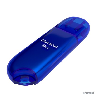 Maxvi USB Drive 8GB P1 blue, монолит с колпачком, ABS пластик, USB 2.0 FD8GBUSB20C10P1