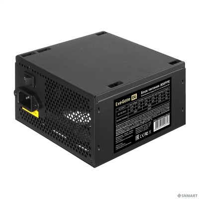 Exegate EX260647RUS Блок питания 800W Exegate 800PPE, ATX, black, APFC, 12cm, 24p+(4+4)p, PCI-E, 3*IDE, 5*SATA, FDD OEM
