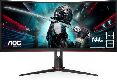 Монитор AOC 34&quot; Gaming CU34G2X VA FHD 144Гц черный/красный (CU34G2X)