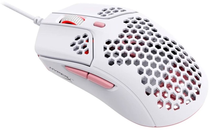 Мышь HyperX Pulsefire Haste белый/розовый оптическая (16000dpi) USB2.0 для ноутбука (5but)