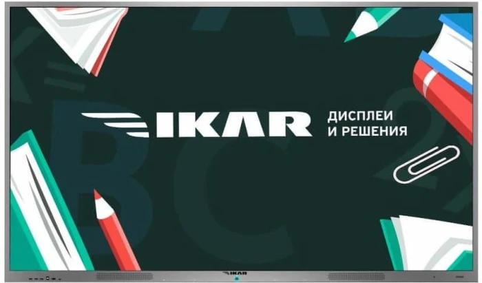Панель Ikar 75" ИП 75-214-410 черный IPS LED 8ms 16:9 DVI HDMI M/M Cam матовая 1200:1 400cd 178гр/178гр 3840x2160 VGA DP UHD USB 70кг (RUS)